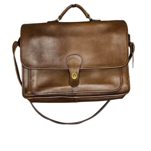 Vintage Coach Metropolitan Briefcase Messenger Bag Brown Leather 0705205 - Picture 1 of 9